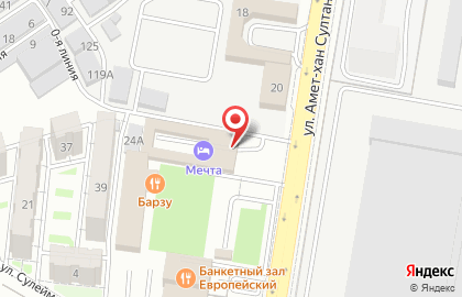 Гостиница Мечта на проспекте Амет-Хана Султана на карте
