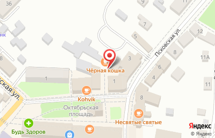 Ресторанно-гостиничный комплекс Чёрная кошка на Октябрьской площади на карте