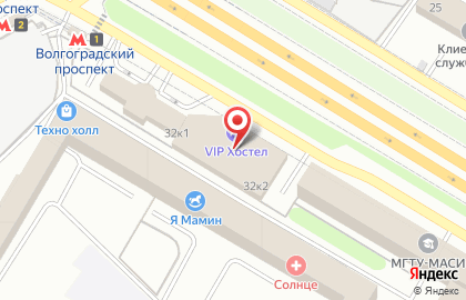 Хостел в Москве на карте