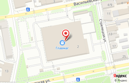 Гипермаркет Главмаг на Васильевской улице на карте