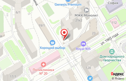 Пекарня Батон на Площади Гарина-Михайловского на карте