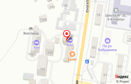 Аян на улице Бабушкина на карте
