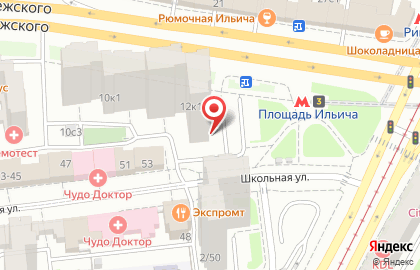 Служба ремонта на улице Сергия Радонежского на карте
