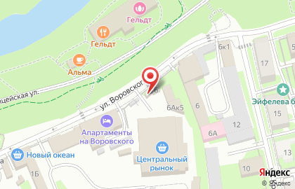 Магазин Мясо от совхоза Шелонский на улице Воровского на карте