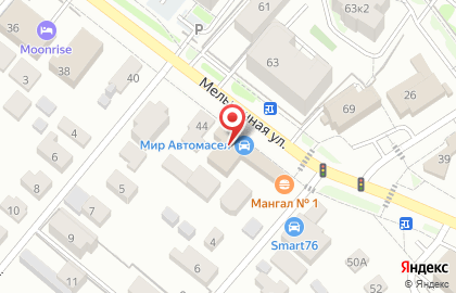 Магазин Мир автомасел на Мельничной улице на карте