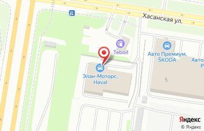 Автоцентр Ровелс на Хасанской улице на карте