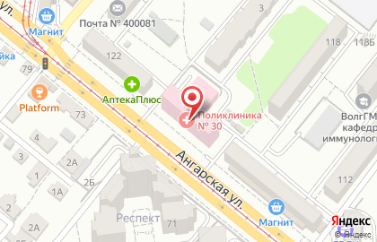 Консультативно-диагностическая поликлиника №2 в Дзержинском районе на карте