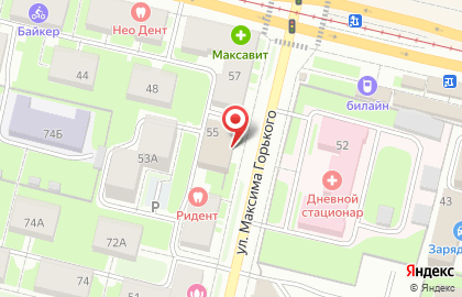 ТЦ Максим на улице Максима Горького на карте