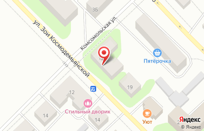 Магазин Ластик на Зои Космодемьянской на карте