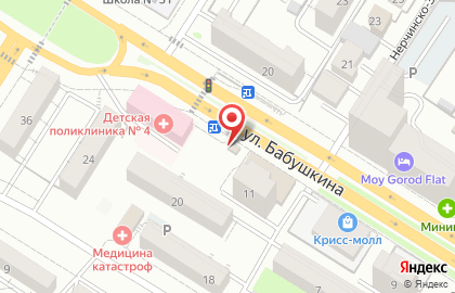 Магазин овощей и фруктов на улице Бабушкина на карте