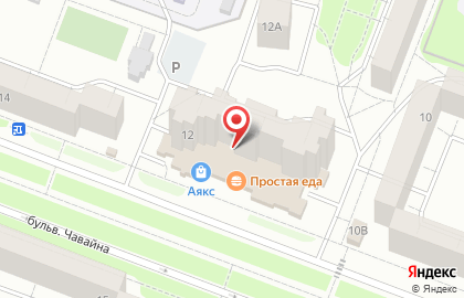 Магазин полуфабрикатов на бульваре Чавайна на карте
