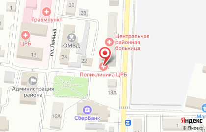 Поликлиника Рыбновская районная больница на Почтовой улице на карте