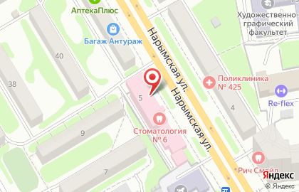 Банкомат КБ Акцепт на Нарымской улице на карте