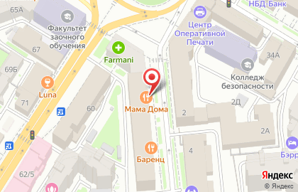 Пиццерия Праздник в Нижегородском районе на карте