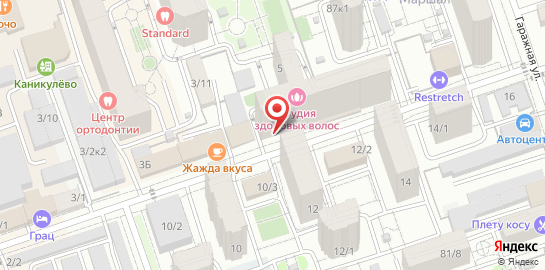Студия эпиляции Dr. Laser на улице Монтажников на карте