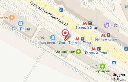 Магазин ивановского трикотажа на Новоясеневском проспекте на карте