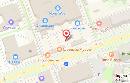 Киоск хлебобулочных изделий на улице Ленинградской на карте