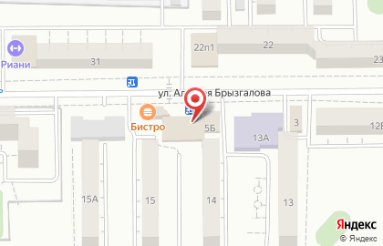 Автохозяйственный магазин 555 на улице Алексея Брызгалова на карте