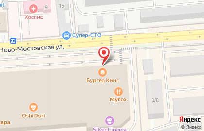 Международная сеть ресторанов быстрого питания Ташир пицца на Ново-Московской улице на карте