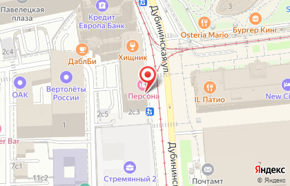 БЦ Павелецкая Плаза на Павелецкой площади на карте