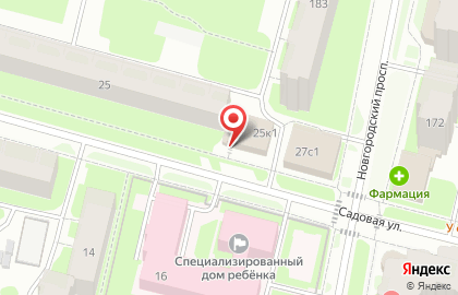 Магазин у дома Бристоль на Садовой улице на карте