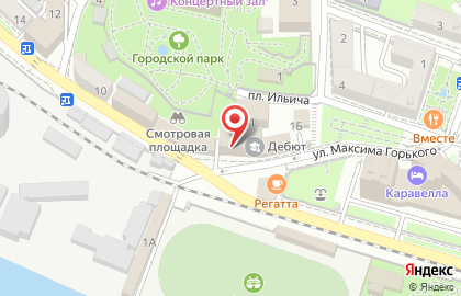 Отделение банка РНКБ на улице Максима Горького на карте