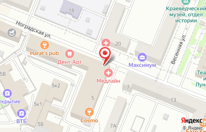 Пекло на Ноградской улице на карте