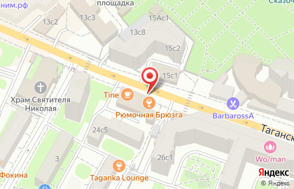 Кафе быстрого питания Шава Гриль на Таганской улице на карте