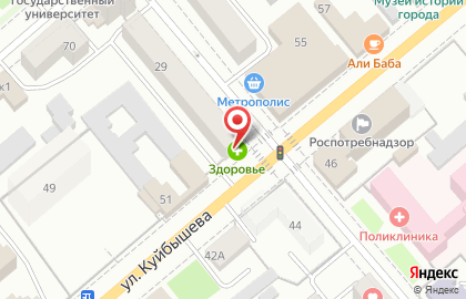 Аптека Здоровье на улице Володарского на карте