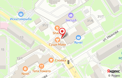 Магазин суши Суши Make в Советском районе на карте