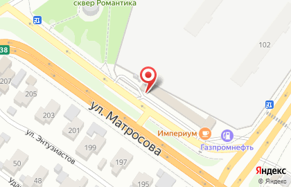 Официальный партнер Яндекс такси АвтоЛидер на улице Матросова на карте