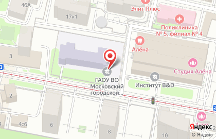 Московский городской педагогический университет в Москве на карте