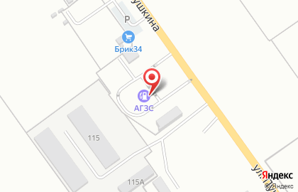 АГЗС, ЗАО Паритет на улице Пушкина на карте