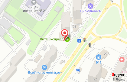 Универсам Корзинка на улице Кулахметова на карте