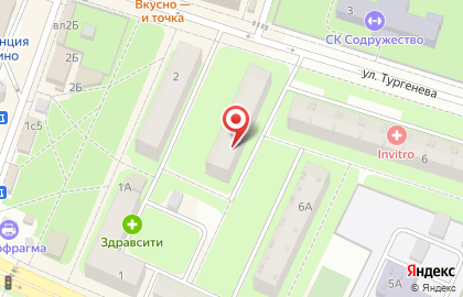 Локон на улице Тургенева на карте