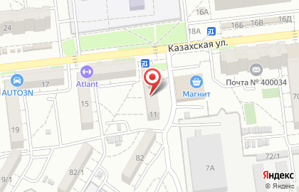 Магазин автозапчастей ВСЯ КОРЕЯ на Казахской улице на карте