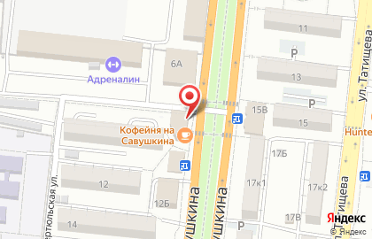 Супермаркет в Астрахани на карте