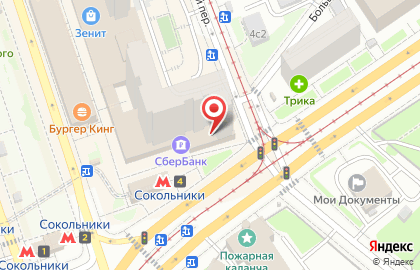 Супермаркет Мой АШАН на Сокольнической площади на карте