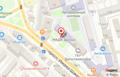 Махачкалинский филиал Московский автомобильно-дорожный государственный технический университет на карте