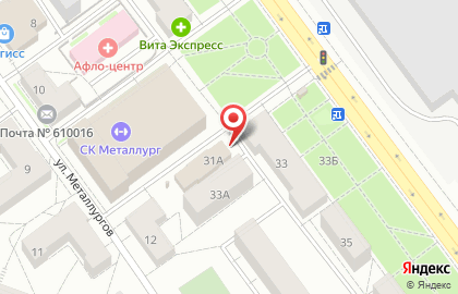 Киоск по продаже фруктов и овощей в Кирове на карте