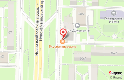 Бистро Вкусная шаверма на Новоизмайловском проспекте на карте