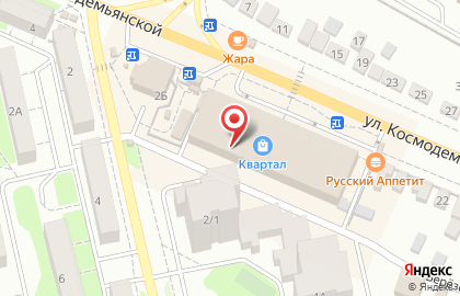 Магазин головных уборов и бижутерии на улице З.Космодемьянской на карте