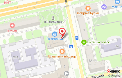 Банкомат МКБ Москомприватбанк, филиал в г. Владимире на проспекте Ленина, 23 на карте