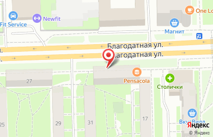Продуктовый магазин Фаворит на Благодатной улице на карте