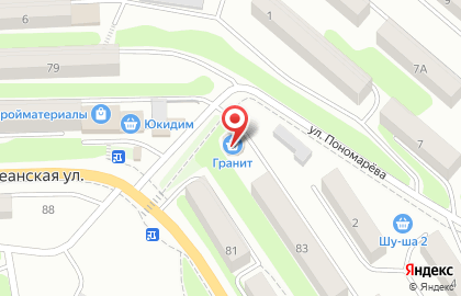Магазин Гранит в Петропавловске-Камчатском на карте