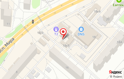 Киоск фастфудной продукции на улице Мира на карте