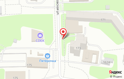 Киоск по продаже хлебобулочных и кондитерских изделий на Хабаровской улице на карте
