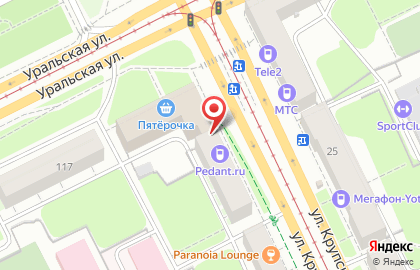 Медицинская лаборатория МедЛабЭкспресс на улице Крупской на карте