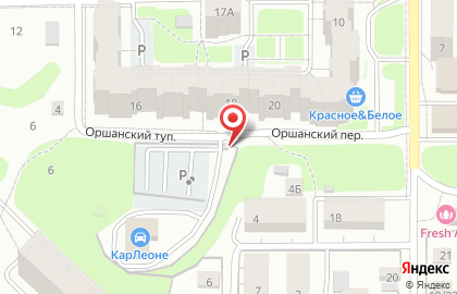 Автостоянка в Смоленске на карте