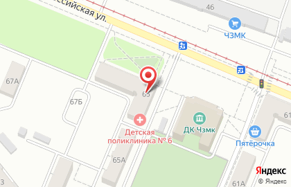 Детская городская поликлиника №6 на Новороссийской улице на карте